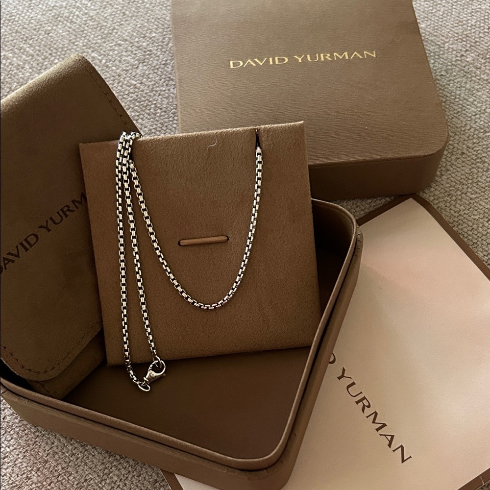 Men’s David Yurman Silver Box Chain Necklace